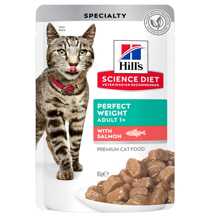 Hill's Feline Perfect Weight Salmon Pouch